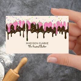Donut Frosting Sprinkles Baker Bakery Visitkort