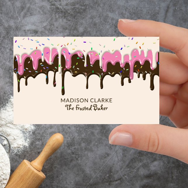 Donut Frosting Sprinkles Baker Bakery Visitkort (Skapare uppladdad)
