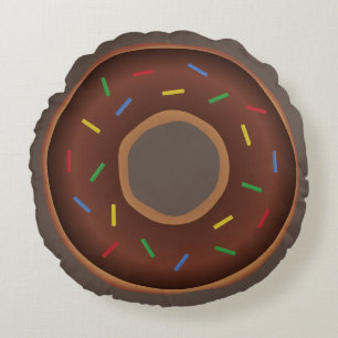 DONUT FUNNY ROUND PILLOW RUND KUDDE