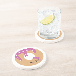 Donut Funny Tecknad Sprinkles Rosa Lila Underlägg