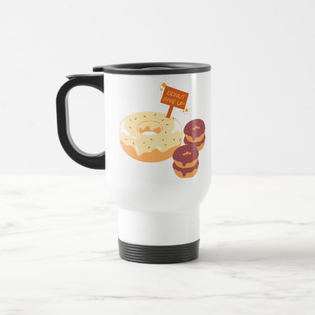 Donut Ge upp choklad och vit choklad Donut Resemugg (Vänster)