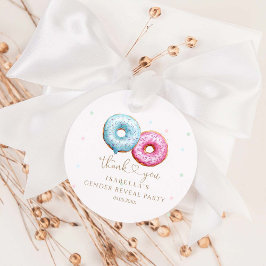 Donut Gender Reveal Boy eller Girl Party Gåvor Etiketter