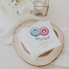 Donut Gender Reveal Boy eller Girl Party Pappersservett