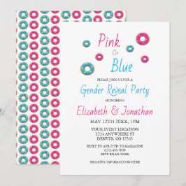 Donut Gender Reveal Inbjudningar