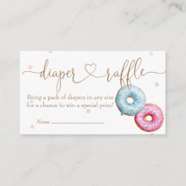 Donut Gender Reveal Party Diaper Raffle Tilläggskort