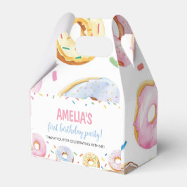 Donut Girl Birthday Favor Box Presentaskar