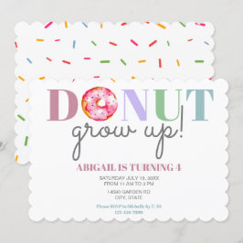 Donut GroUp Cute Birthday sprinkles party children Inbjudningar