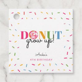 Donut Grow up Cute sprinkles födelsedagspressfärgn Gåvor Etiketter