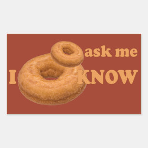 Donut Humor anpassningsbar-klistermärken Rektangulärt Klistermärke