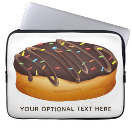 Donut Illustration anpassningsbar text laptop slee Fodral