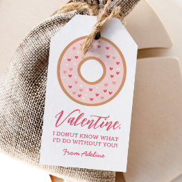 Donut Kids Valentines day Presentetikett