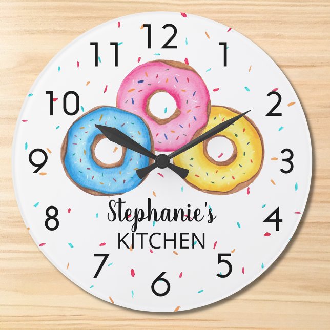 Donut Kitchen Personlig Stor Klocka (Skapare uppladdad)