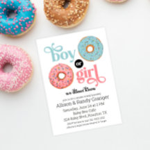 Donut Know Boy eller Girl Gender Reveal bjudan