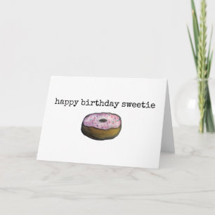 Donut-kort för grattis på födelsedagen Sweet Pun S Kort
