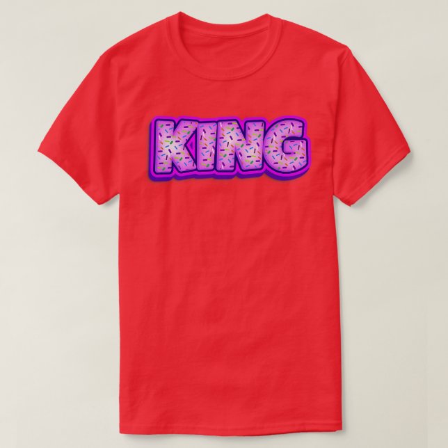 Donut Kung Baker Donuts Älskare Baking Royalty Bak T Shirt (Design framsida)