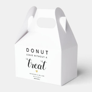 Donut-Lämna utan en Elegant vid Guld Bröllop Presentaskar