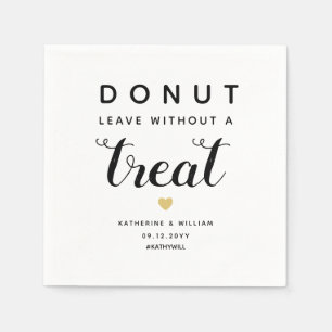 Donut-Lämna utan en modernt och modernt Bröllop Pappersservett