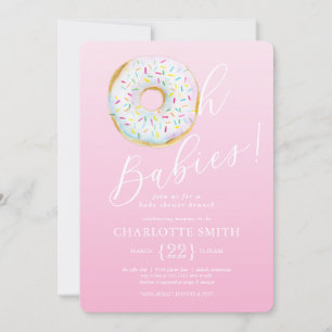 Donut Många Baby Shower-inbjudan Inbjudningar