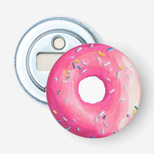 Donut med Rosa frost och sprinkler Flasköppnare