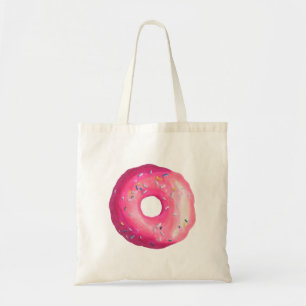 Donut med Rosa frost och sprinkler Tygkasse