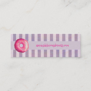 Donut med Rosa Frost och Sprinkles webbplats Mini Visitkort