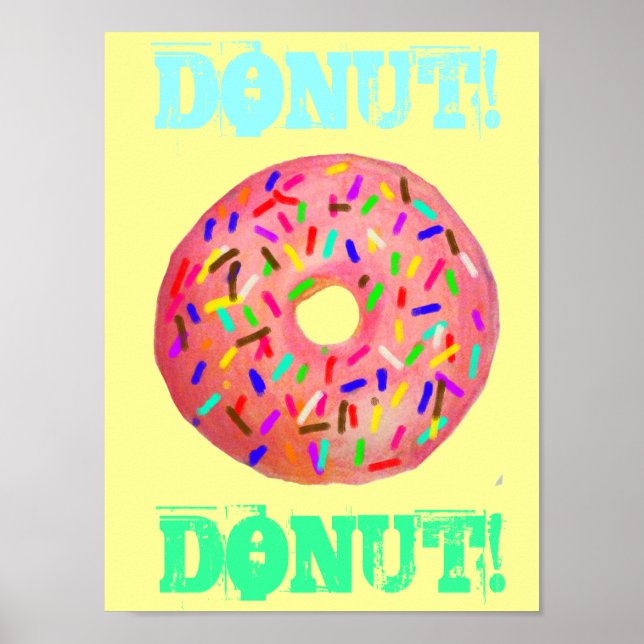 Donut med Sprinkles Poster (Framsidan)