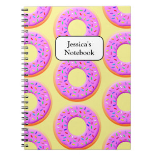 Donut med Sprinkles Teckning Mönster Anteckningsbok