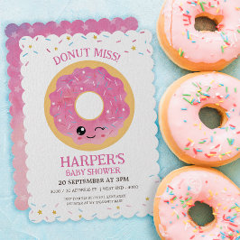 Donut Miss Out Baby Shower Inbjudningar