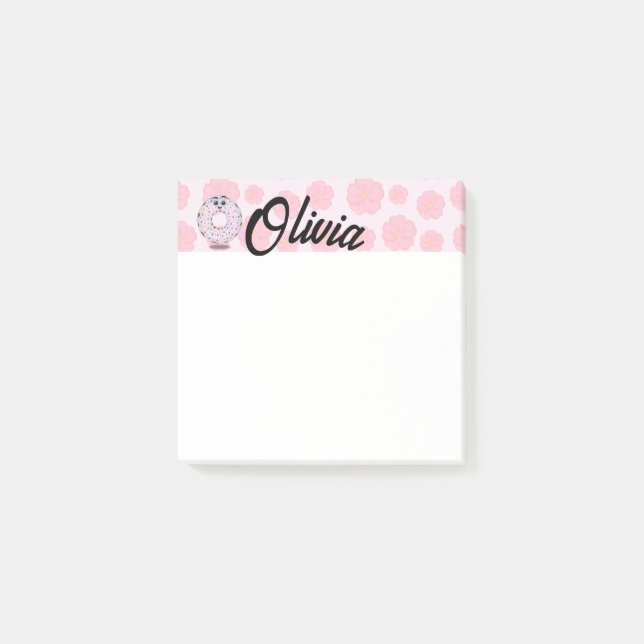 Donut mit Namen personalisiert Post-it Block (Framsida)