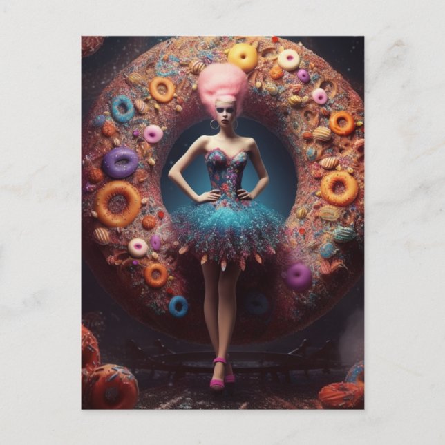 Donut Mode Model Vykort (Framsida)