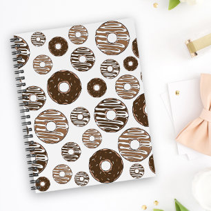 Donut Mönster, Chocolate Donuts, Caramel Donuts Anteckningsbok