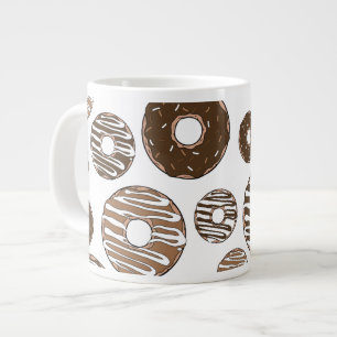 Donut Mönster, Chocolate Donuts, Caramel Donuts Jumbo Mugg