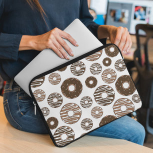 Donut Mönster, Chocolate Donuts, Caramel Donuts Laptop Fodral