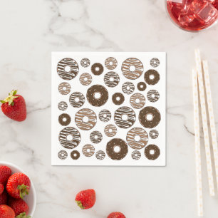 Donut Mönster, Chocolate Donuts, Caramel Donuts Pappersservett