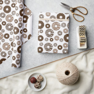 Donut Mönster, Chocolate Donuts, Caramel Donuts Presentpapper