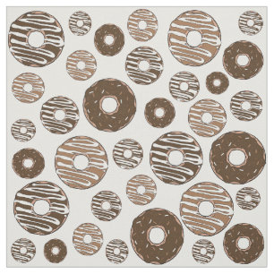 Donut Mönster, Chocolate Donuts, Caramel Donuts Tyg