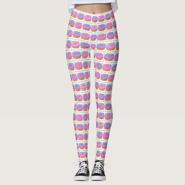 Donut Mönster leggings (Framsida)