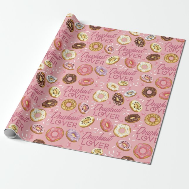 Donut Mönster Presentpapper (Utrullad)