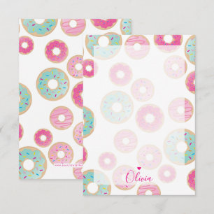 DONUT NOTE PAPPER, söt, färgstark lärare tack Inbjudningar