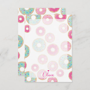 DONUT NOTE PAPPRARE söt, färgstark lärare tack Inbjudningar