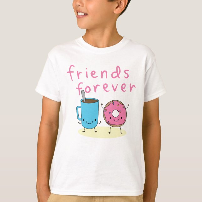 Donut och Coffee Best Friend T Shirt (Framsida)