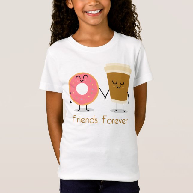 Donut och Coffee Best Friend T Shirt (Framsida)