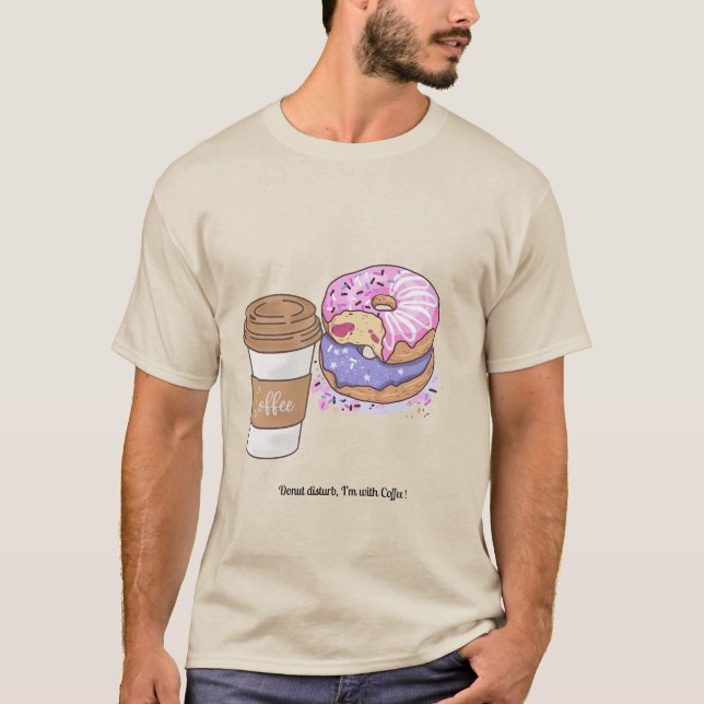 "Donut och kaffe T-shirt (Framsida)
