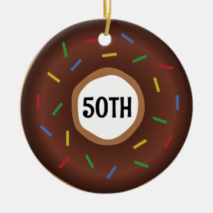 DONUT ORNAMENT 50 BIRTHDAY ELLER ANNIVERSARY
