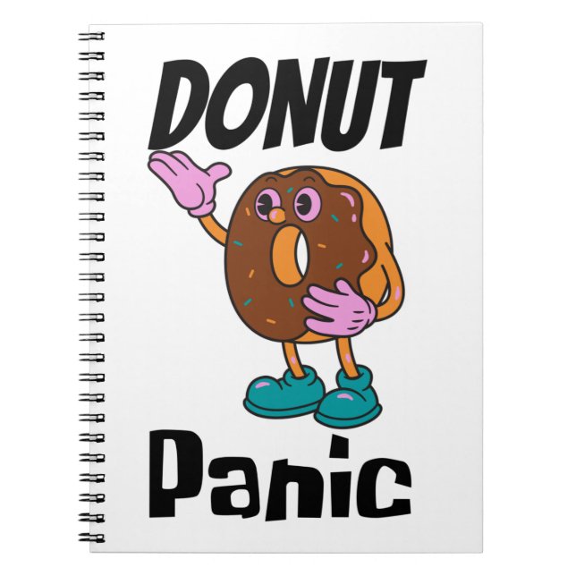 Donut Panic Funny Anteckningsbok (Framsidan)