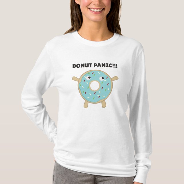 Donut Panic - Lusnyj Pun with Donuts T Shirt (Framsida)
