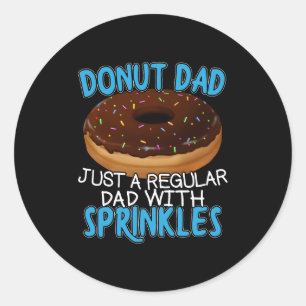 Donut Pappa - Doughnut Älskare med Sprinkles Runt Klistermärke