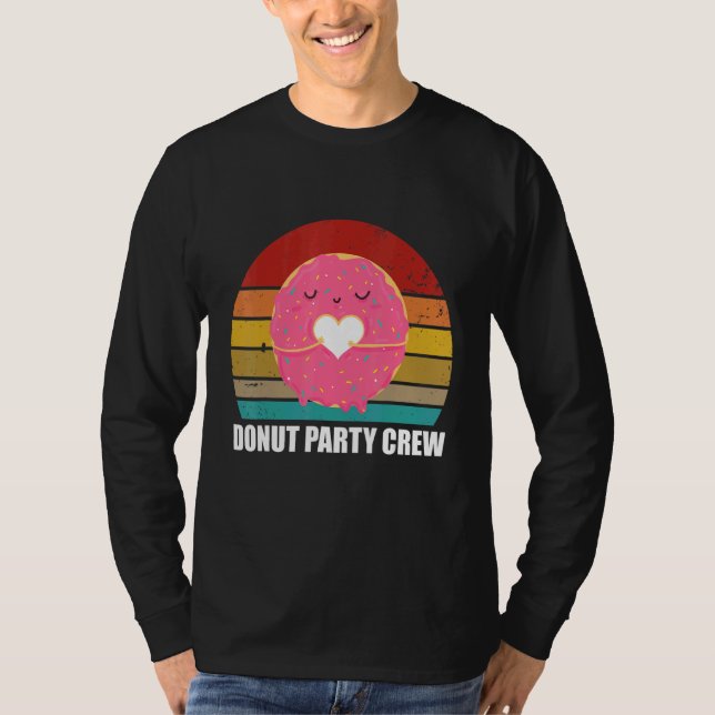 Donut Party Crew Coola Doughnut För manar Kvinnor  T Shirt (Framsida)