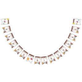 Donut Party Födelsedagsfest Banner Vimplar