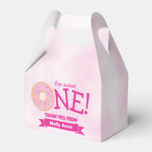 Donut Party Rainbow Sprinkles Girl First Birthday Presentaskar